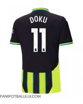 Manchester City Jeremy Doku #11 Tricou Fotbal Replică 2024-25 Barbati Deplasare